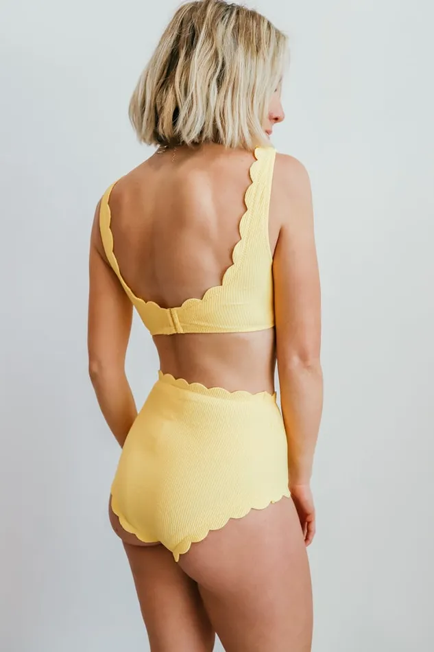 Women Honolulu High Waist Bikini Bottom Yellow Baltic Born Bikini