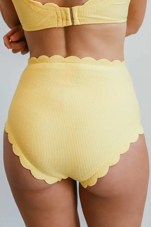 Women Honolulu High Waist Bikini Bottom Yellow Baltic Born Bikini