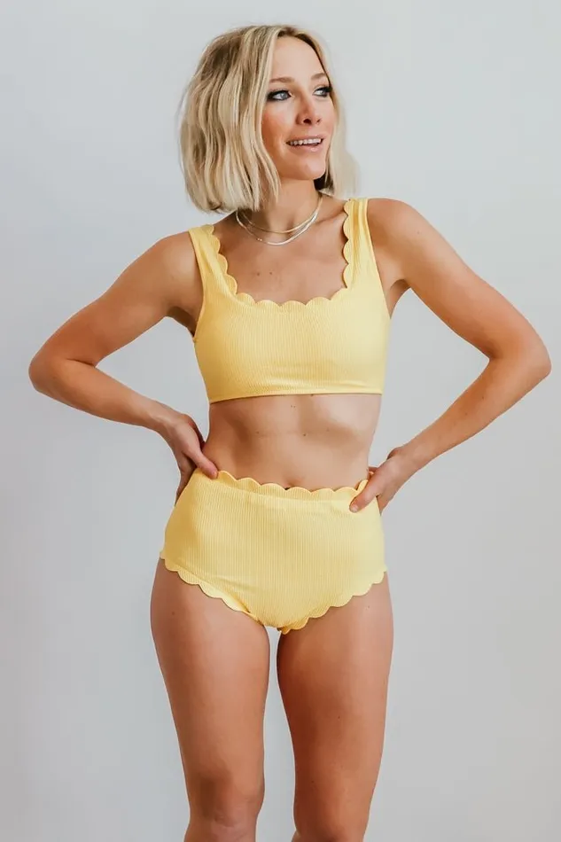 Women Honolulu High Waist Bikini Bottom Yellow Baltic Born Bikini