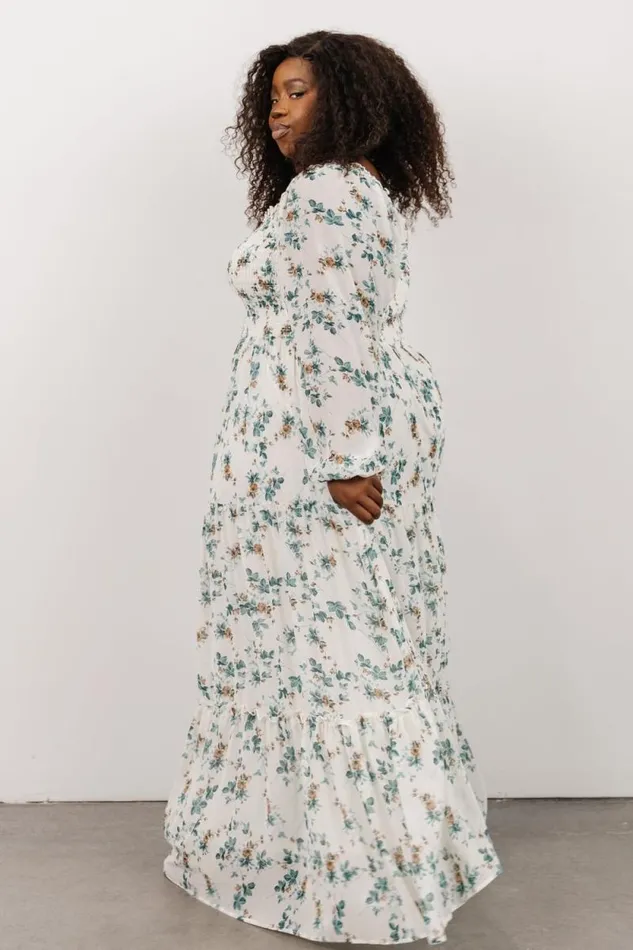 Women Isabela Smocked Maxi Dress Ivory Topaz Floral Baltic Born Bump Friendly Women Isabela Smocked Maxi Dress Ivory Topaz Floral Baltic Born Bump Friendly