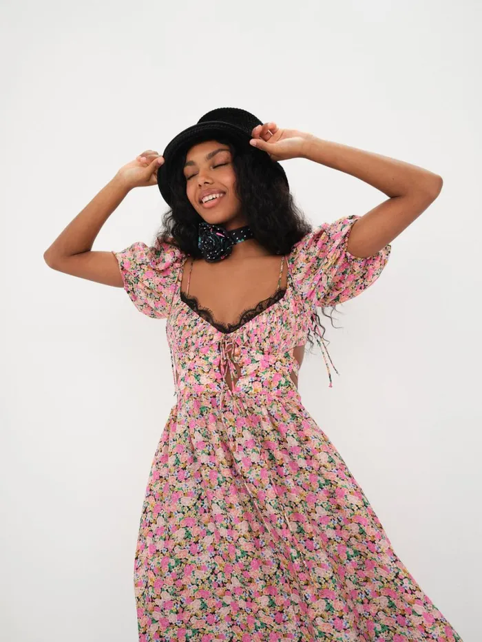 Women Isadora Midi Dress Multi For Love and Lemons Dresses Women Isadora Midi Dress Multi For Love and Lemons Dresses