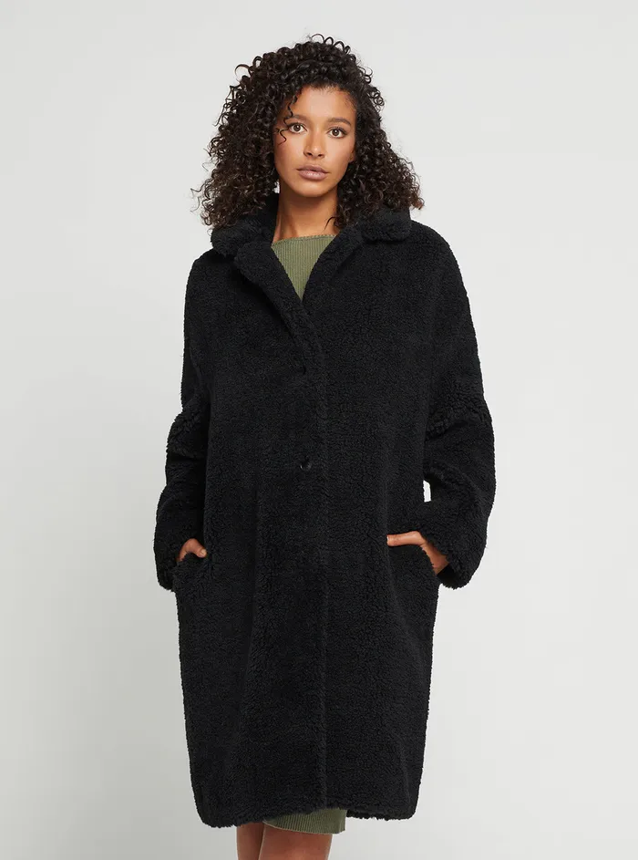 Women Jackets and Coats GUESS Eco Black Alina Coat