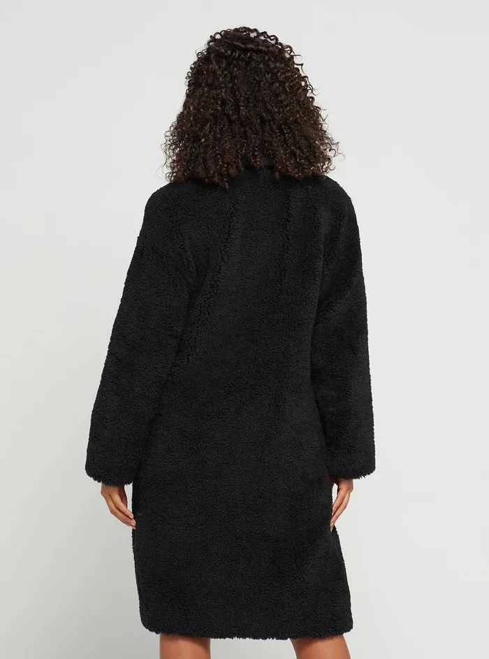 Women Jackets and Coats GUESS Eco Black Alina Coat Women Jackets and Coats GUESS Eco Black Alina Coat