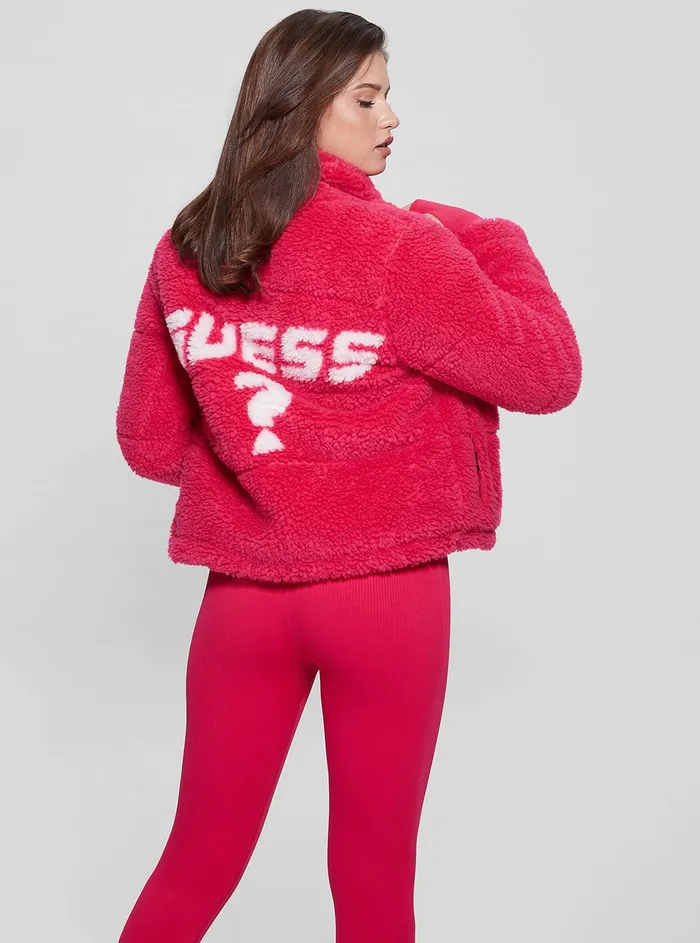 Women Jackets and Coats GUESS Pink Charis Active Reversible Jacket Women Jackets and Coats GUESS Pink Charis Active Reversible Jacket