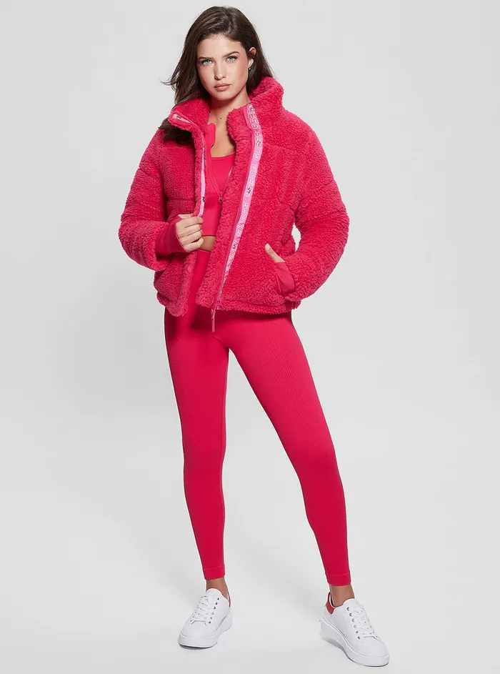 Women Jackets and Coats GUESS Pink Charis Active Reversible Jacket Women Jackets and Coats GUESS Pink Charis Active Reversible Jacket