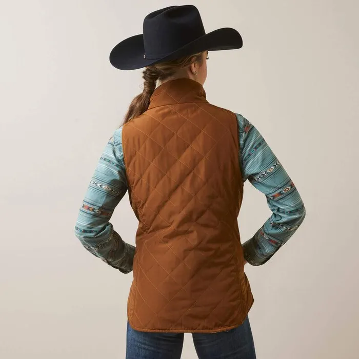 Women Jackets and Vests Ariat Dilon Chimayo Vest Chestnut Horse Women Jackets and Vests Ariat Dilon Chimayo Vest Chestnut Horse