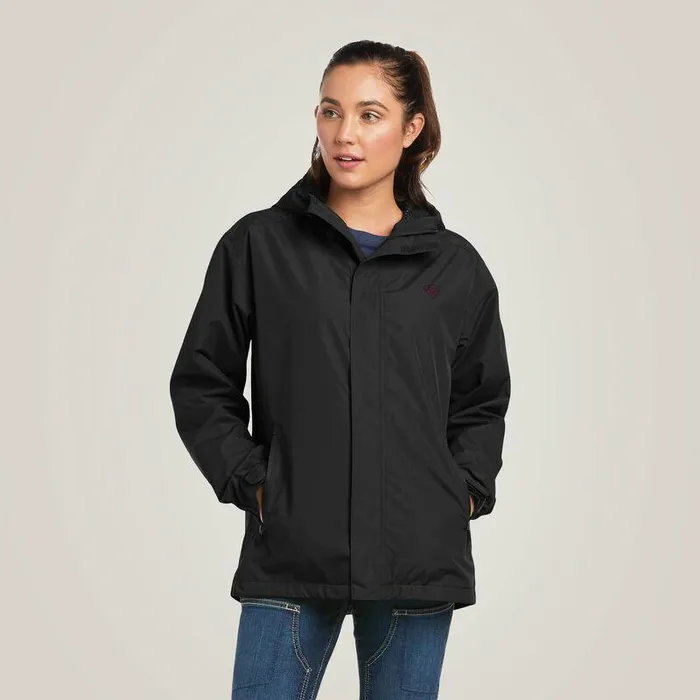 Women Jackets and Vests Ariat Rebar Stormshell Logo Waterproof Jacket Blackandpurple