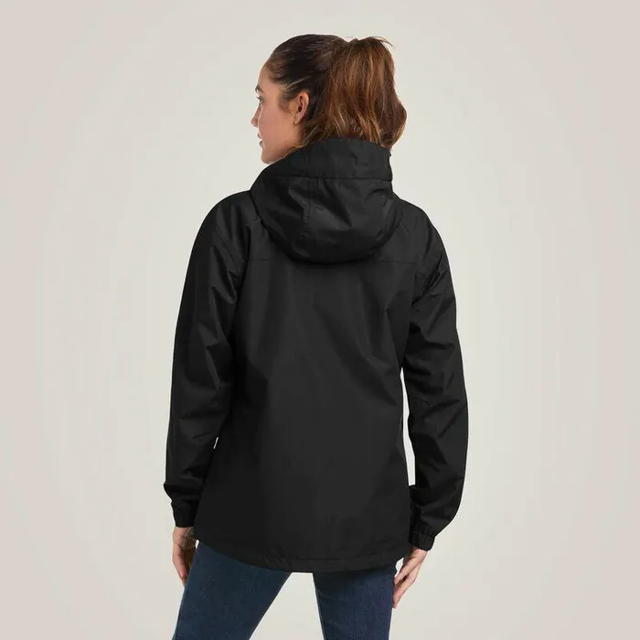 Women Jackets and Vests Ariat Rebar Stormshell Logo Waterproof Jacket Blackandpurple