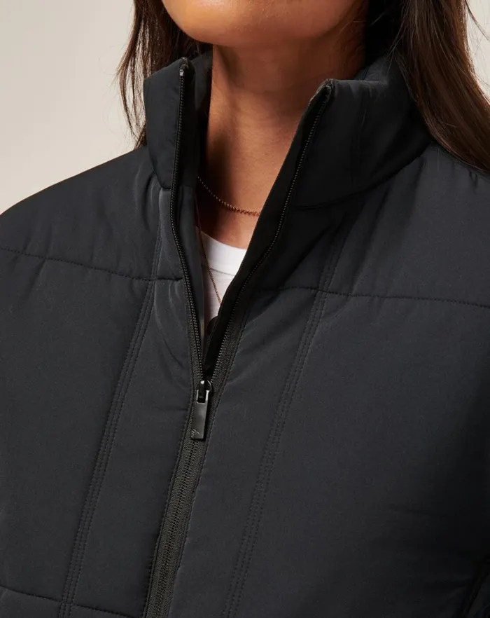 Women Jackets TravisMathew MONT BLANC PUFFER Black Women Jackets TravisMathew MONT BLANC PUFFER Black