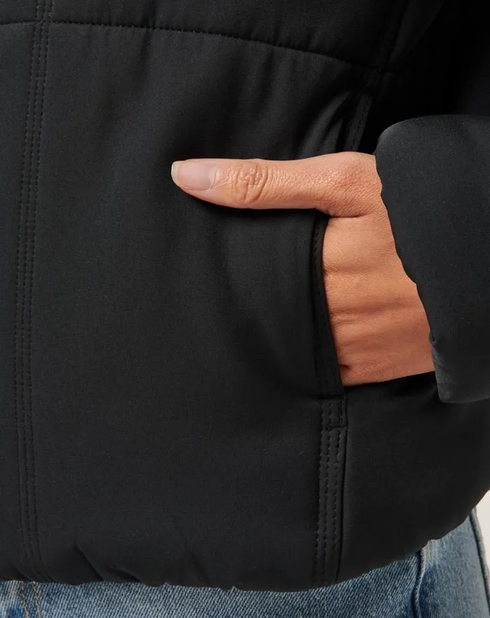 Women Jackets TravisMathew MONT BLANC PUFFER Black Women Jackets TravisMathew MONT BLANC PUFFER Black