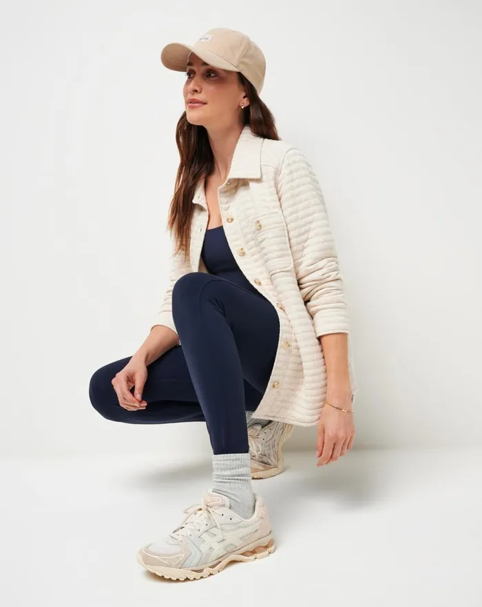 Women Jackets TravisMathew SERENE HORIZON SHACKET Heather Eggnog