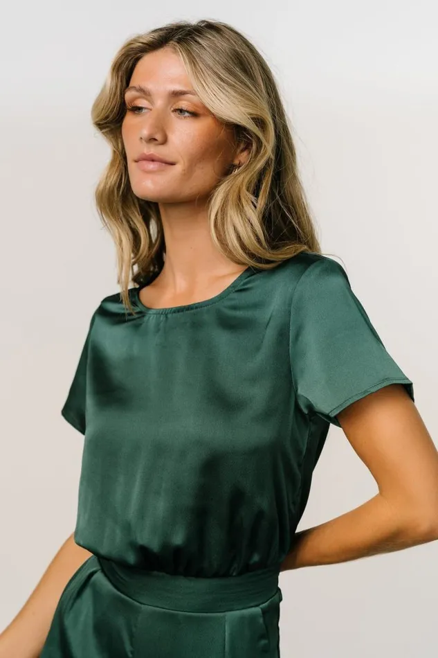 Women Jaxton Satin Jumpsuit Hunter Green Baltic Born Jumpsuits and Rompers Women Jaxton Satin Jumpsuit Hunter Green Baltic Born Jumpsuits and Rompers