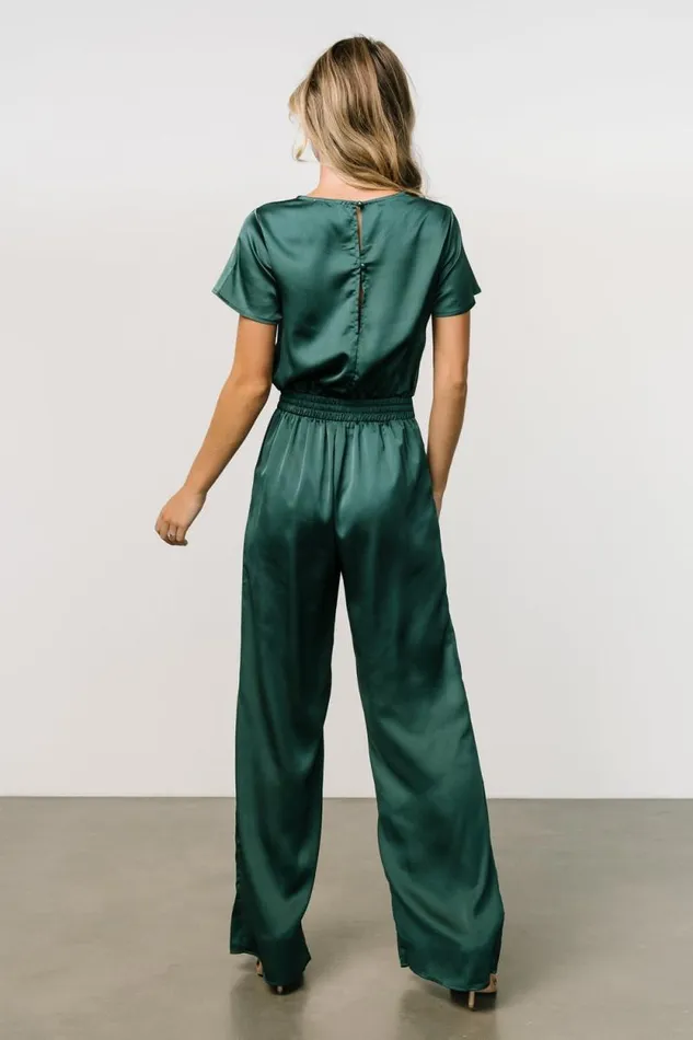 Women Jaxton Satin Jumpsuit Hunter Green Baltic Born Jumpsuits and Rompers Women Jaxton Satin Jumpsuit Hunter Green Baltic Born Jumpsuits and Rompers