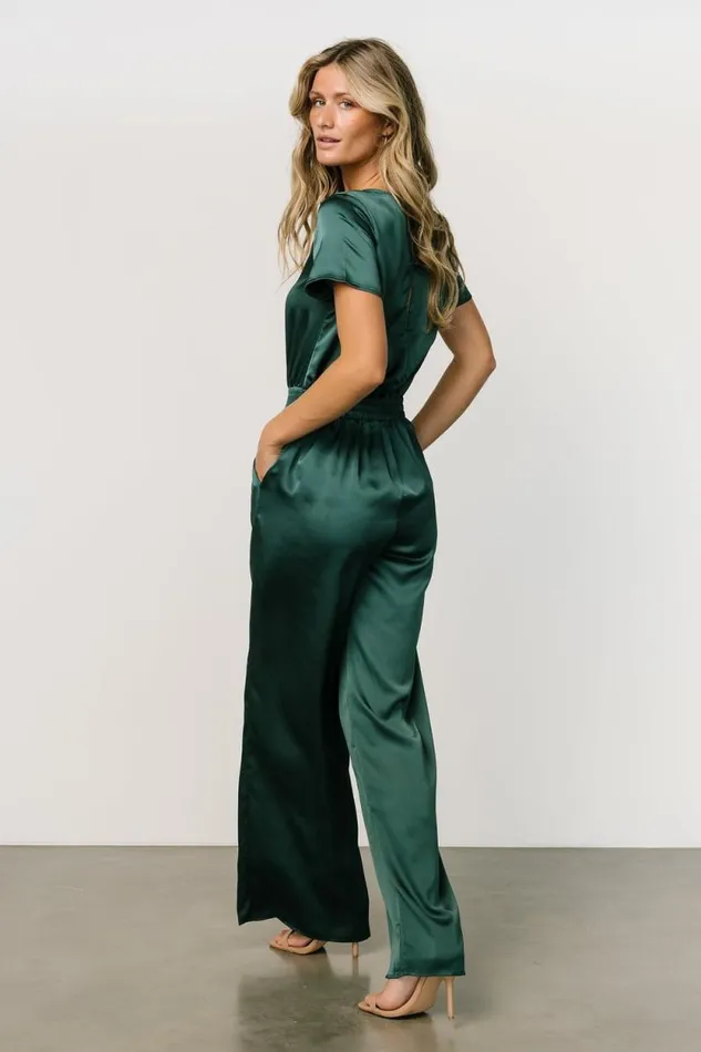 Women Jaxton Satin Jumpsuit Hunter Green Baltic Born Jumpsuits and Rompers Women Jaxton Satin Jumpsuit Hunter Green Baltic Born Jumpsuits and Rompers