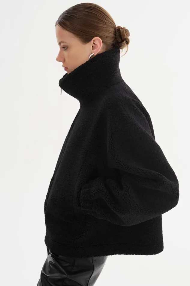 Women JAYNA Sherpa Jacket Black LAMARQUE Sherpa