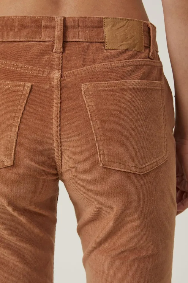 Women Jeans Cotton On Cord Stretch Bootcut Flare Jean Pinecone