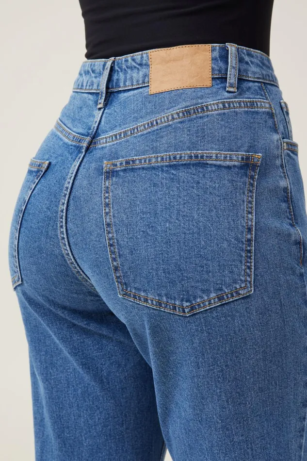 Women Jeans Cotton On Curvy Stretch Bootcut Jean Sea Blue