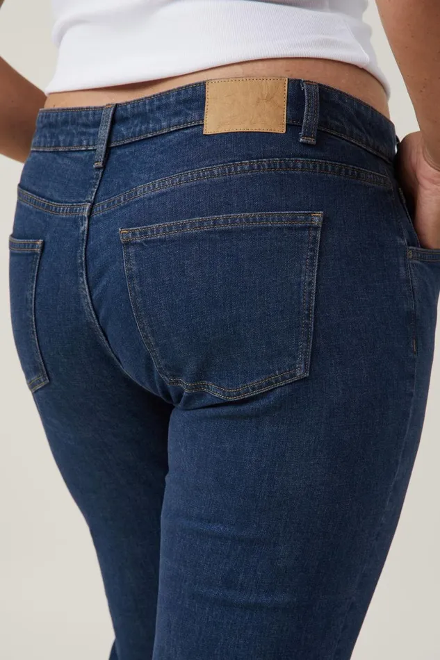 Women Jeans Cotton On Stretch Bootcut Flare Jean Oxford Blue