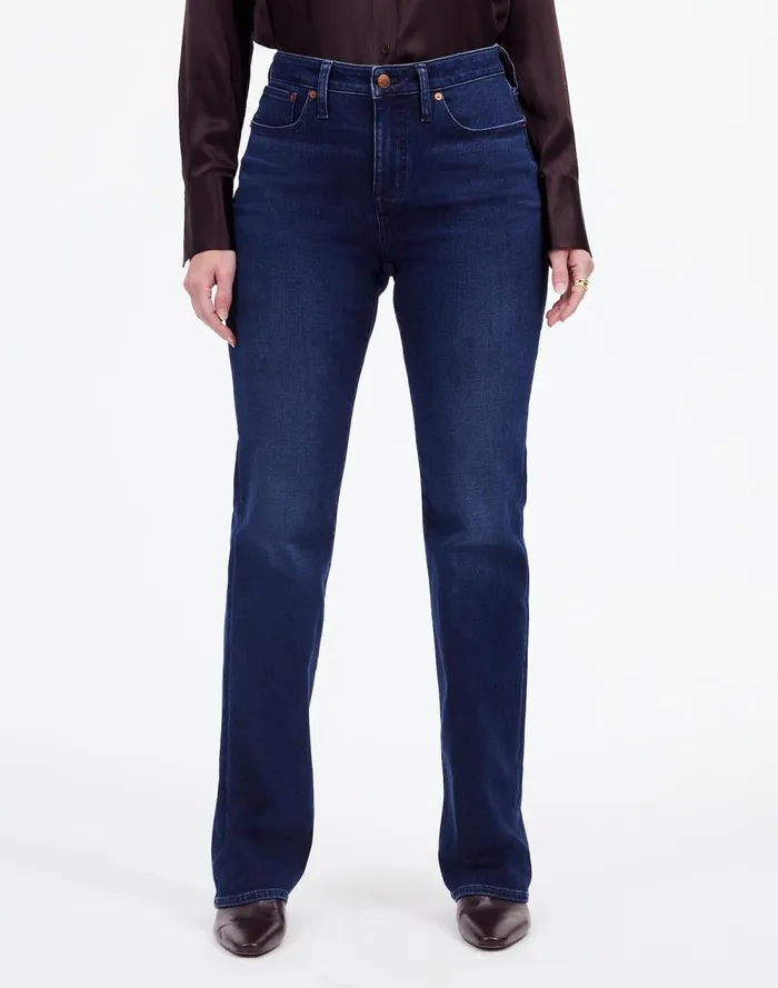 Women Jeans Madewell Curvy Kick Out FullLength Jeans In Kingston Wash Kingston Wash