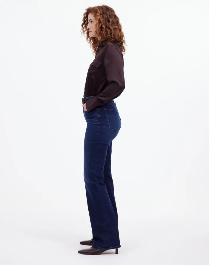 Women Jeans Madewell Curvy Kick Out FullLength Jeans In Kingston Wash Kingston Wash