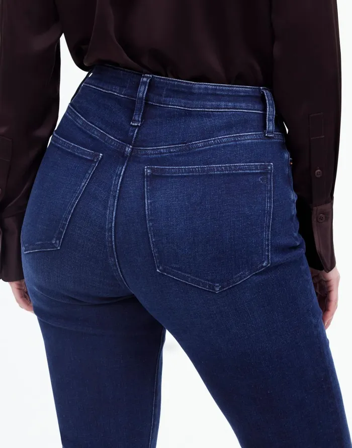 Women Jeans Madewell Curvy Kick Out FullLength Jeans In Kingston Wash Kingston Wash