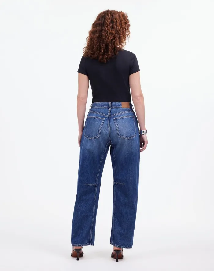 Women Jeans Madewell The Curvy Darted BarrelLeg Jean In Irmo Wash Irmo Wash