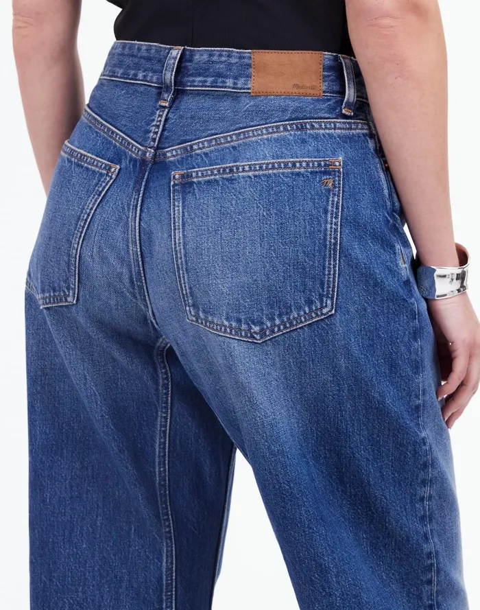 Women Jeans Madewell The Curvy Darted BarrelLeg Jean In Irmo Wash Irmo Wash