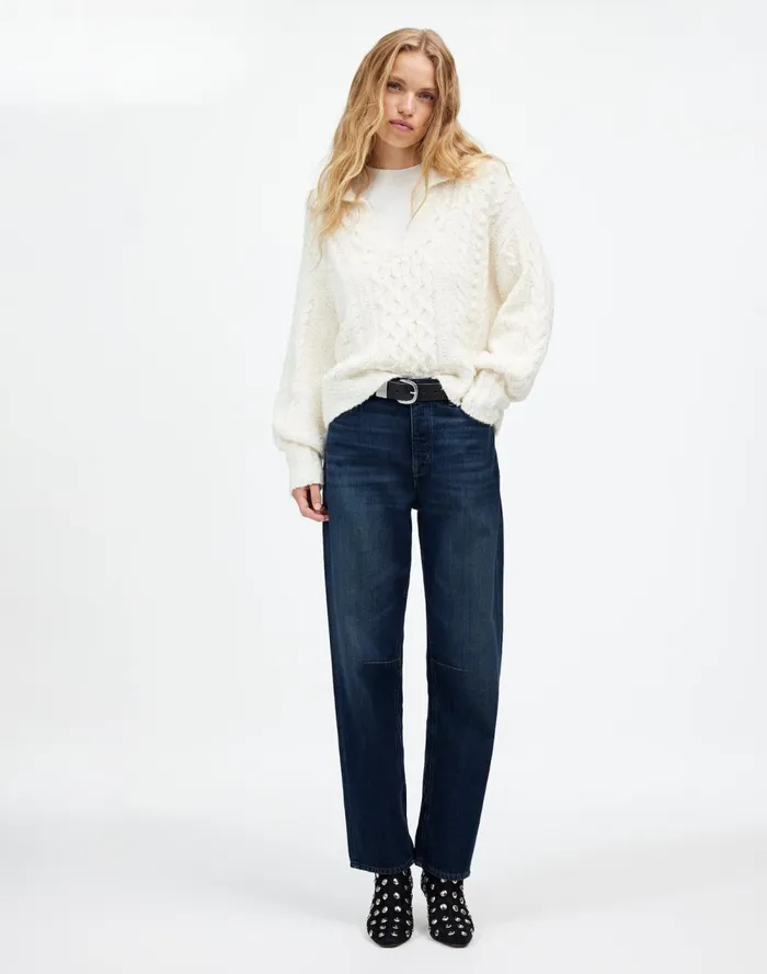 Women Jeans Madewell The Darted BarrelLeg Jean Softdrape Edition Leeds Wash