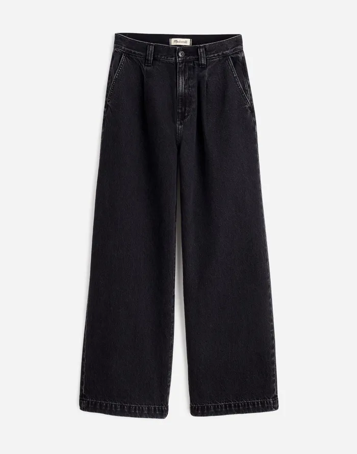 Women Jeans Madewell The Harlow WideLeg Jean Airy Denim Edition Hollenbeck Wash