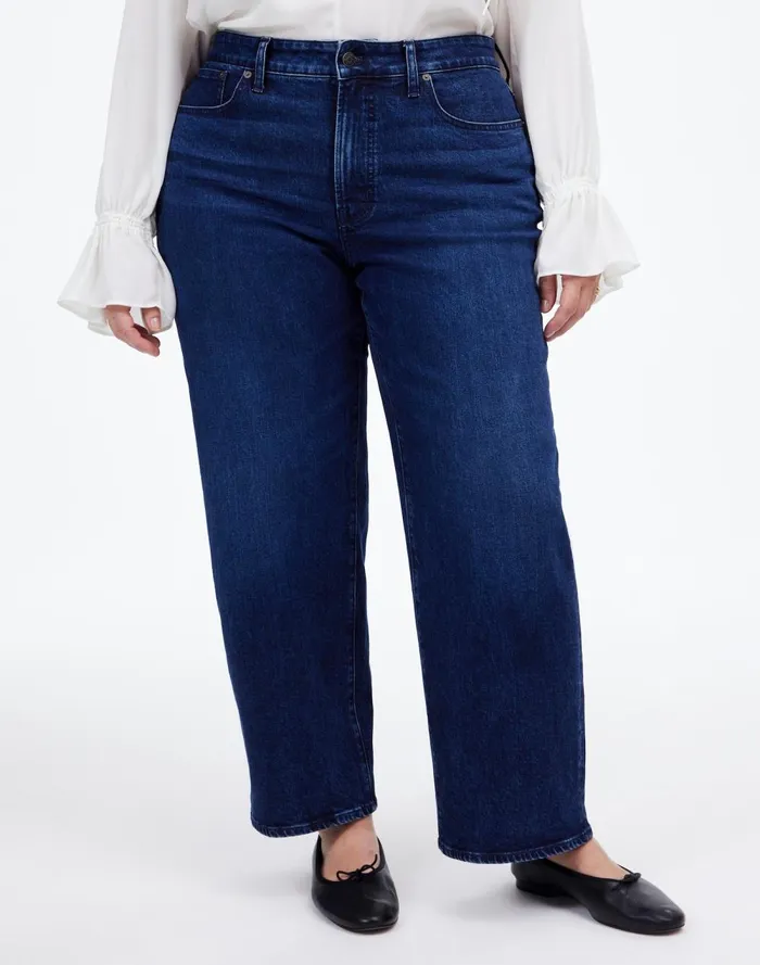 Women Jeans Madewell The Plus Perfect Vintage WideLeg Jean Nighthawk Wash