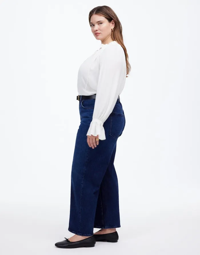 Women Jeans Madewell The Plus Perfect Vintage WideLeg Jean Nighthawk Wash