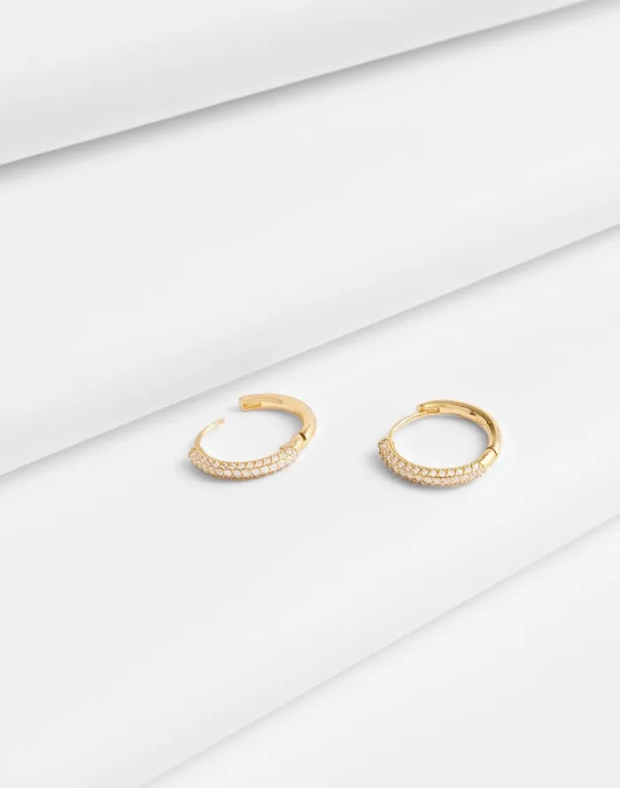 Women Jewelry Madewell DemiFine Small Hoop Earrings 14k Gold