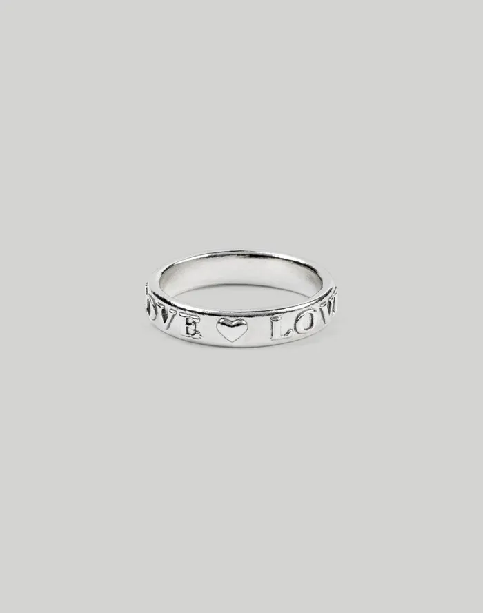 Women Jewelry Madewell Iris 1956 Jewelry Silver Love Band Ring Silver