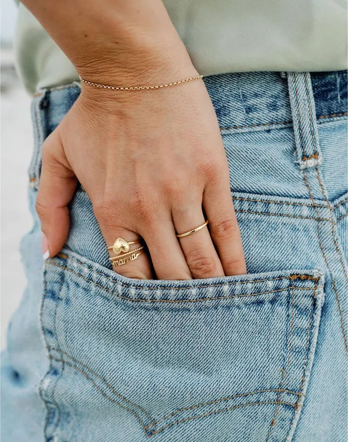 Women Jewelry Madewell Katie Dean Jewelry Mama Ring Gold