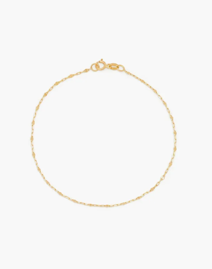 Women Jewelry Madewell Kinn Diamond Cut Rolo Chain Bracelet Gold