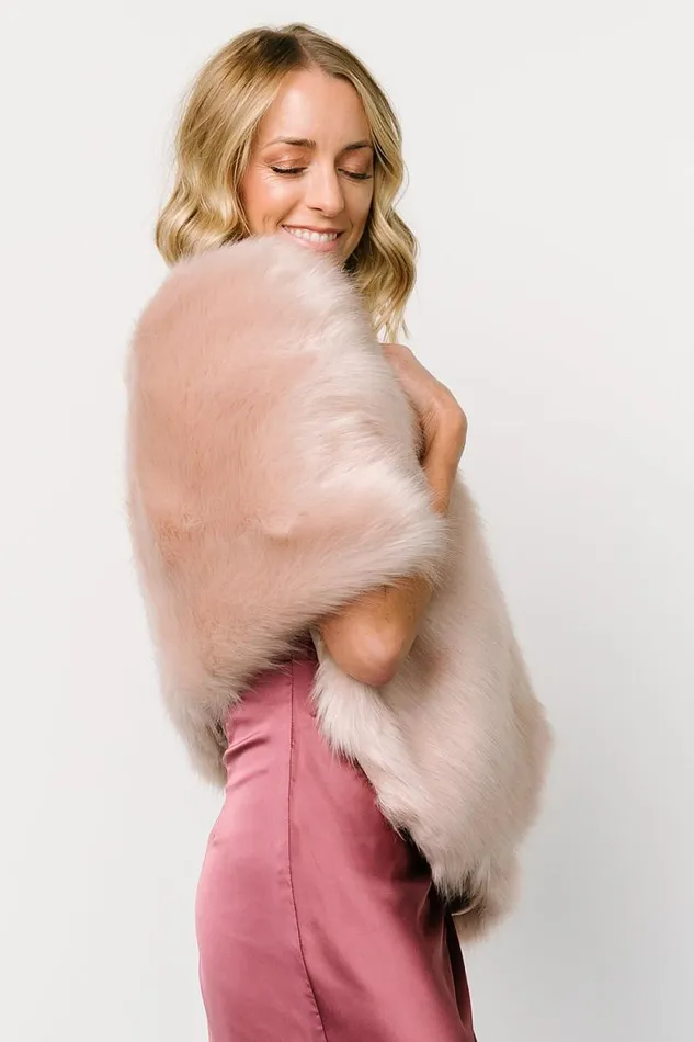 Women Jovie Faux Fur Shawl Pale Blush Baltic Born Outerwear Women Jovie Faux Fur Shawl Pale Blush Baltic Born Outerwear