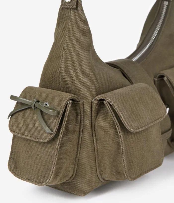 Women Khaki Canvas Amelia Bag THE KOOPLES Bags