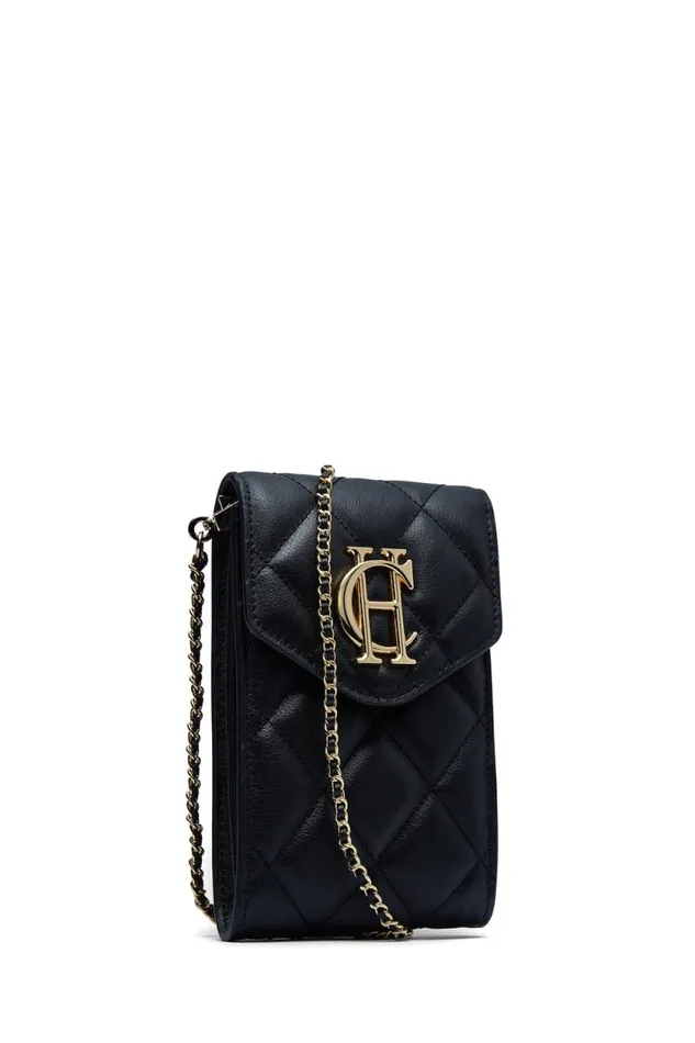Women Knightsbridge Phone Pouch Black Quilted Holland Cooper Bags Women Knightsbridge Phone Pouch Black Quilted Holland Cooper Bags