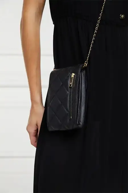 Women Knightsbridge Phone Pouch Black Quilted Holland Cooper Bags Women Knightsbridge Phone Pouch Black Quilted Holland Cooper Bags