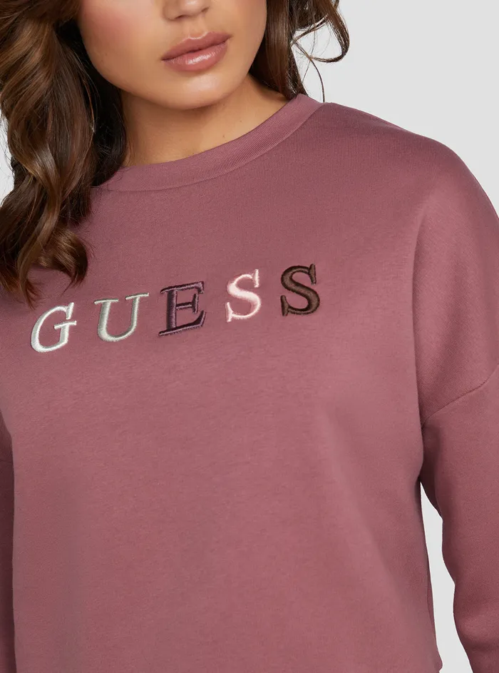 Women Knits and Sweaters GUESS Eco Mauve Clara Logo Jumper Women Knits and Sweaters GUESS Eco Mauve Clara Logo Jumper