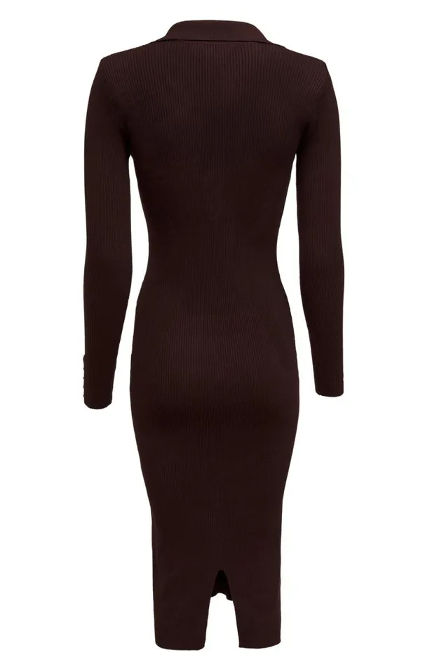 Women Knitted Shirt Dress Chocolate Holland Cooper Dresses Women Knitted Shirt Dress Chocolate Holland Cooper Dresses