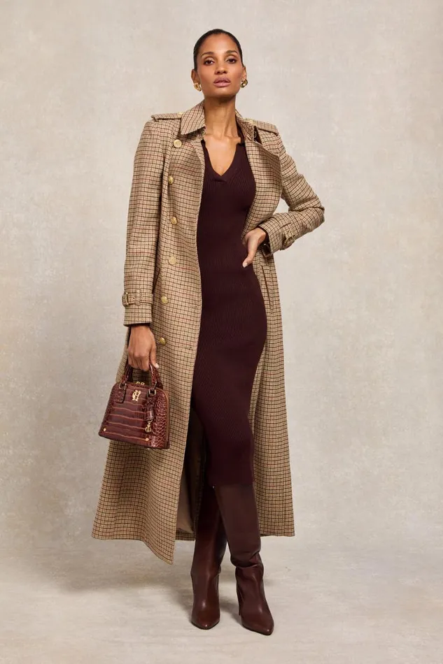 Women Knitted Shirt Dress Chocolate Holland Cooper Dresses Women Knitted Shirt Dress Chocolate Holland Cooper Dresses