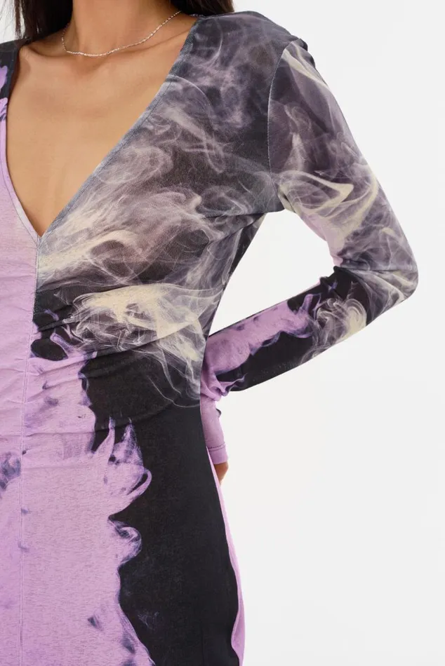 Women LEANDRA Printed Jersey Maxi Dress Lavender Haze LAMARQUE Dresses