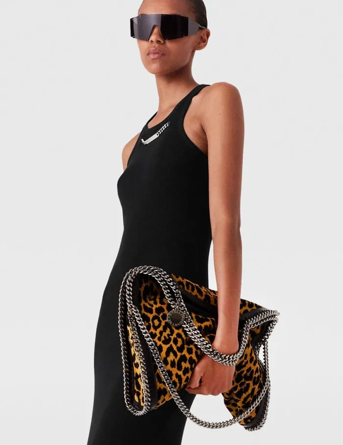 Women Leopard Falabella FoldOver Tote Bag Leopard Print Stella McCartney TopHandle Bags Women Leopard Falabella FoldOver Tote Bag Leopard Print Stella McCartney TopHandle Bags