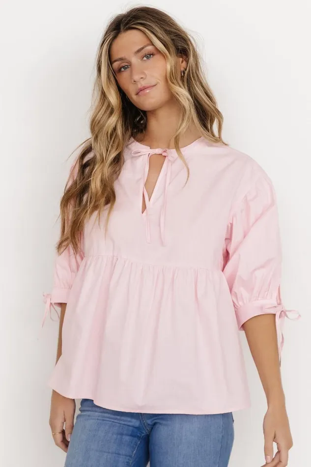 Women Lexi Tie Top Pink Baltic Born Blouses and Shirts