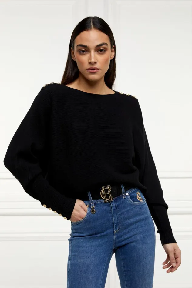 Women Leyla Knit Black Holland Cooper Knitwear