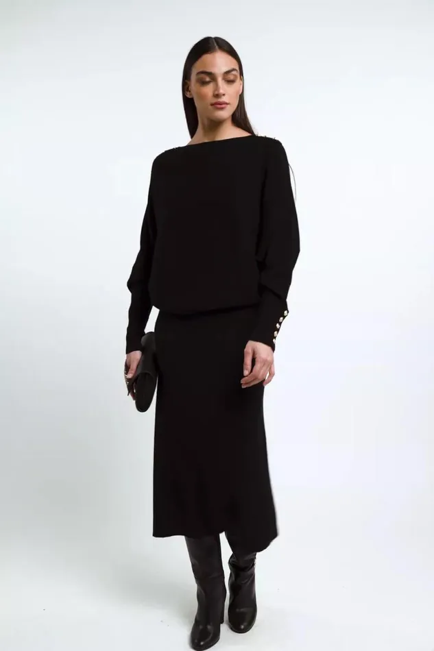 Women Leyla Knit Black Holland Cooper Knitwear Women Leyla Knit Black Holland Cooper Knitwear