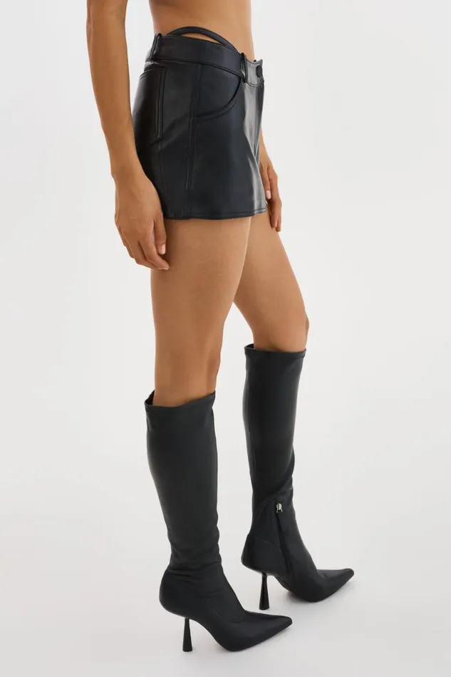 Women LIANA Leather Skort Black LAMARQUE Skirts Women LIANA Leather Skort Black LAMARQUE Skirts