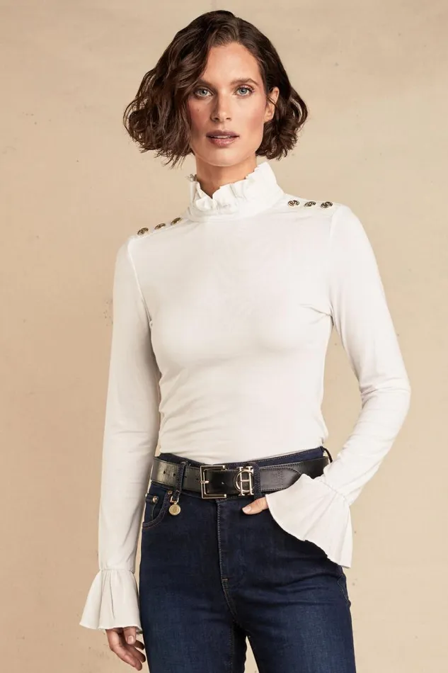 Women Lilibet Jersey Tee White Holland Cooper Tops