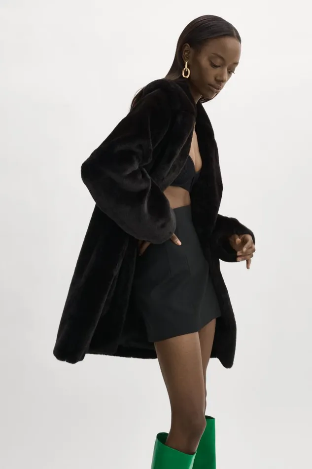 Women LINNEA Faux Fur Coat Black LAMARQUE Faux Fur Women LINNEA Faux Fur Coat Black LAMARQUE Faux Fur